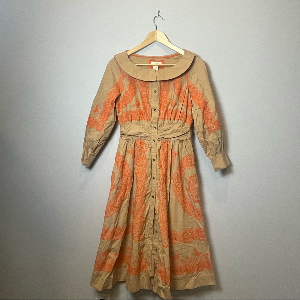 Maeve Anthropologie Embroidered Boat Neck Dress